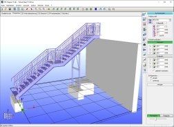 CAD Stahlbau Fluchttreppe mit Gelnder