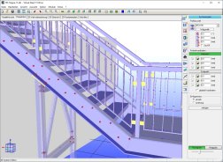 CAD Stahlbau Fluchttreppe Gelnderdetail